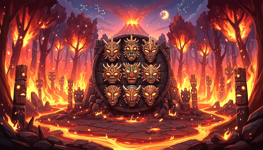 9 Masks of Fire spilleautomat