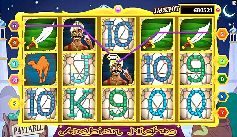 Arabian Nights progressive jackpot