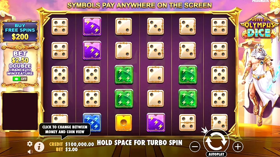 Gates of Olympus casino gameplay