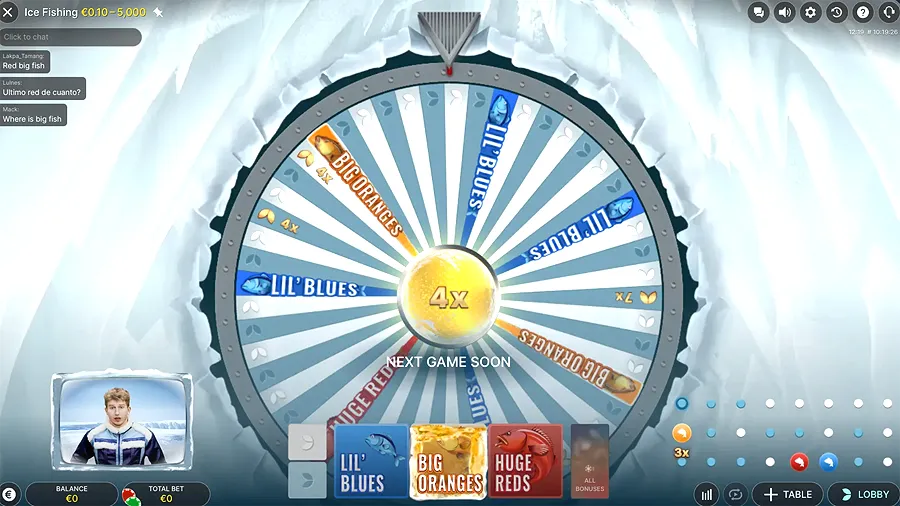 Ice Fishing live casino