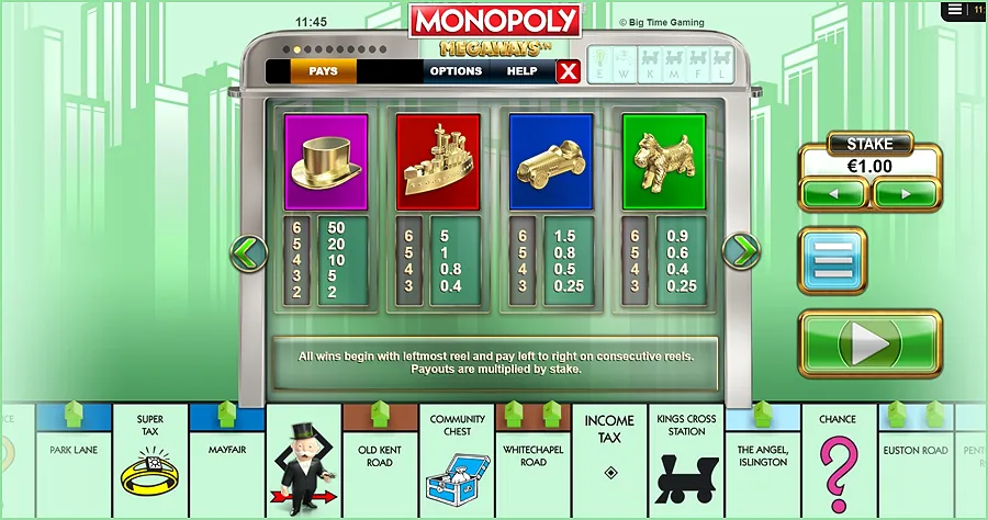 Play Monopoly slots