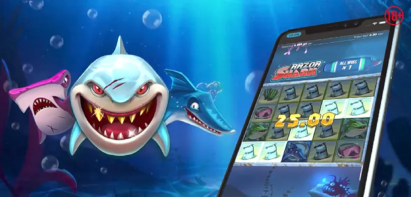 Razor Shark på mobil