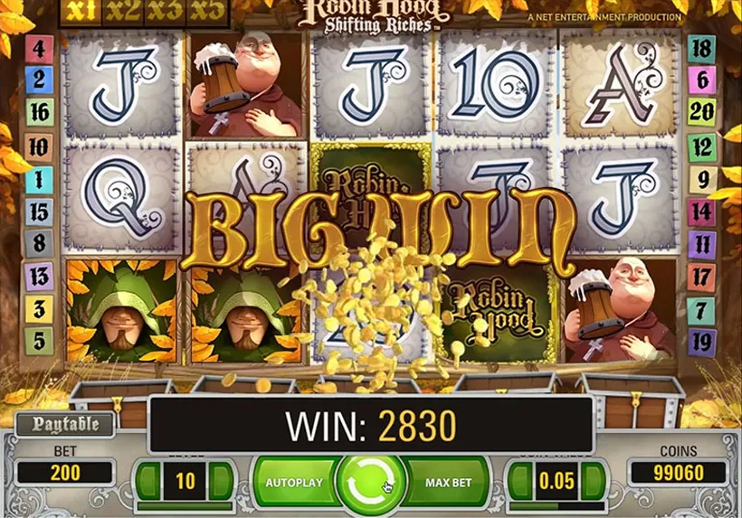 Robin Hood spilleautomat - big win