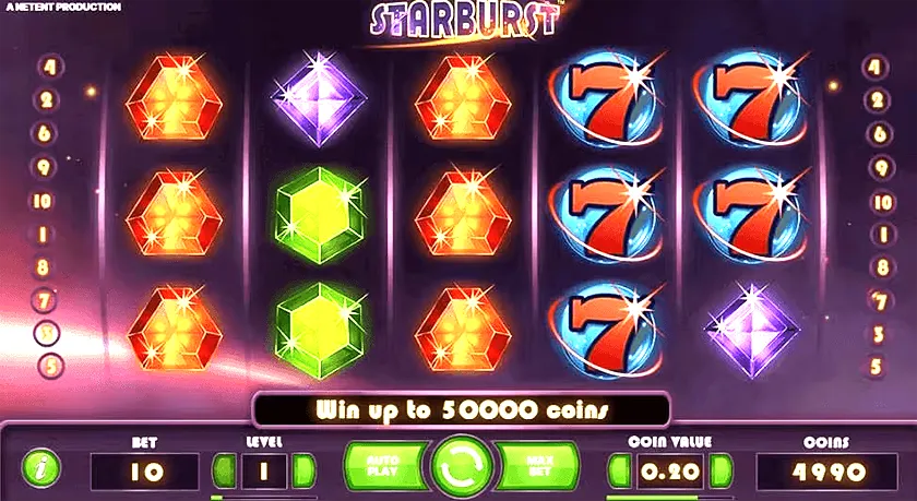 Starburst spilleautomat gameplay