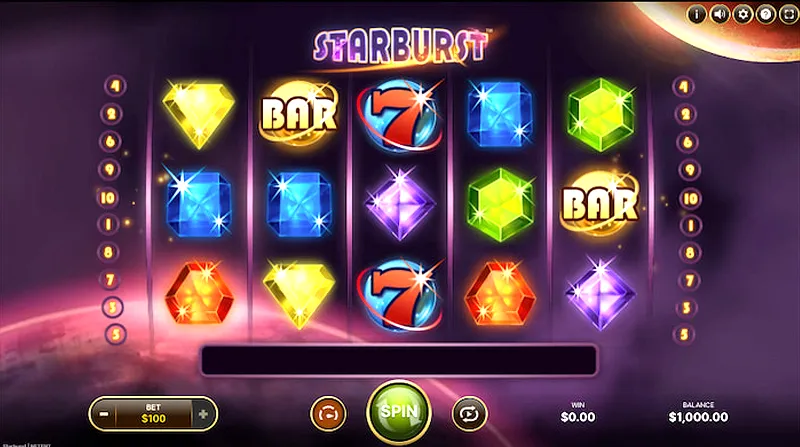 Starburst casino-spilleautomat gameplay